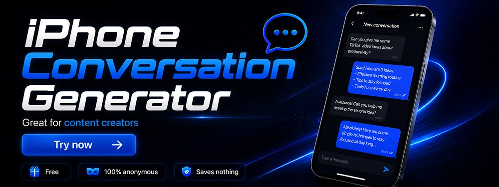fake iPhone message generator, free fake iPhone text generator, fake iMessage conversation maker, realistic iPhone message generator, create fake iPhone messages online, fake text conversation generator, iPhone prank message generator, fake iMessage screenshot maker, custom iPhone chat generator, realistic fake text messages, free iPhone conversation generator, fake SMS generator for iPhone, prank text message creator, online fake iMessage generator, fake iPhone chat maker