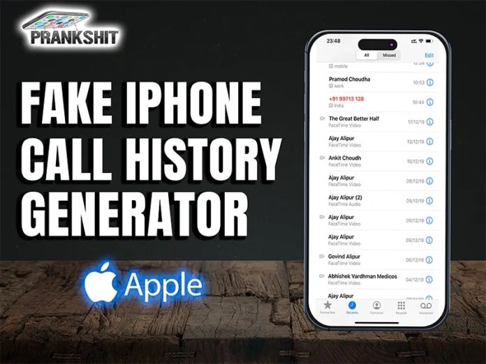 fake call history on iphone