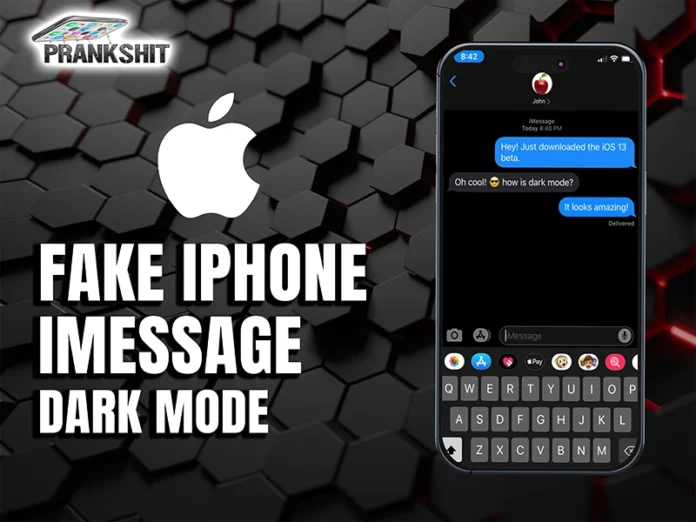 Fake iMessage Dark Mode