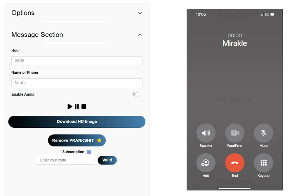 Fake iPhone Call