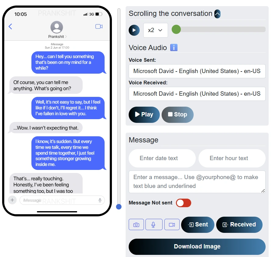 Fake Text Message iPhone