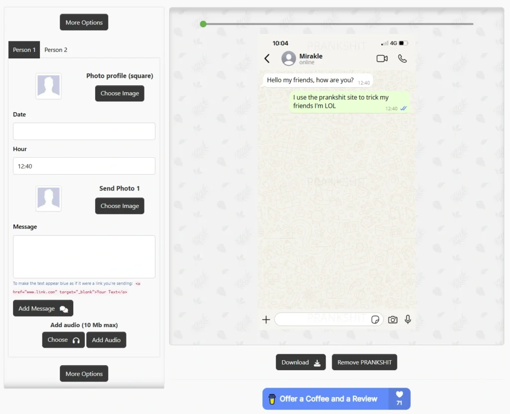 Fake WhatsApp