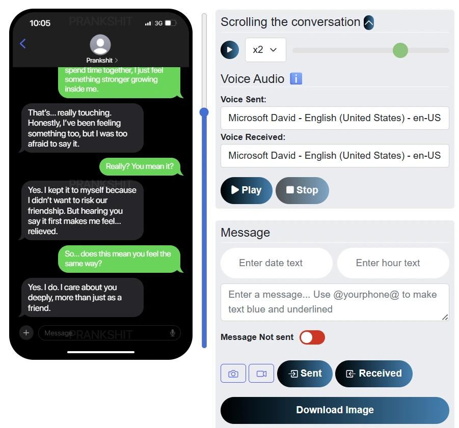 Fake Text Message iPhone