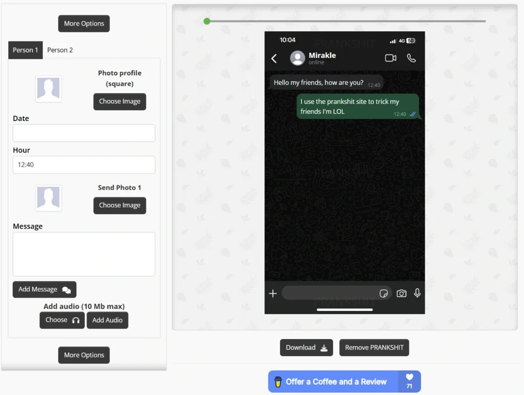 fake whatsapp