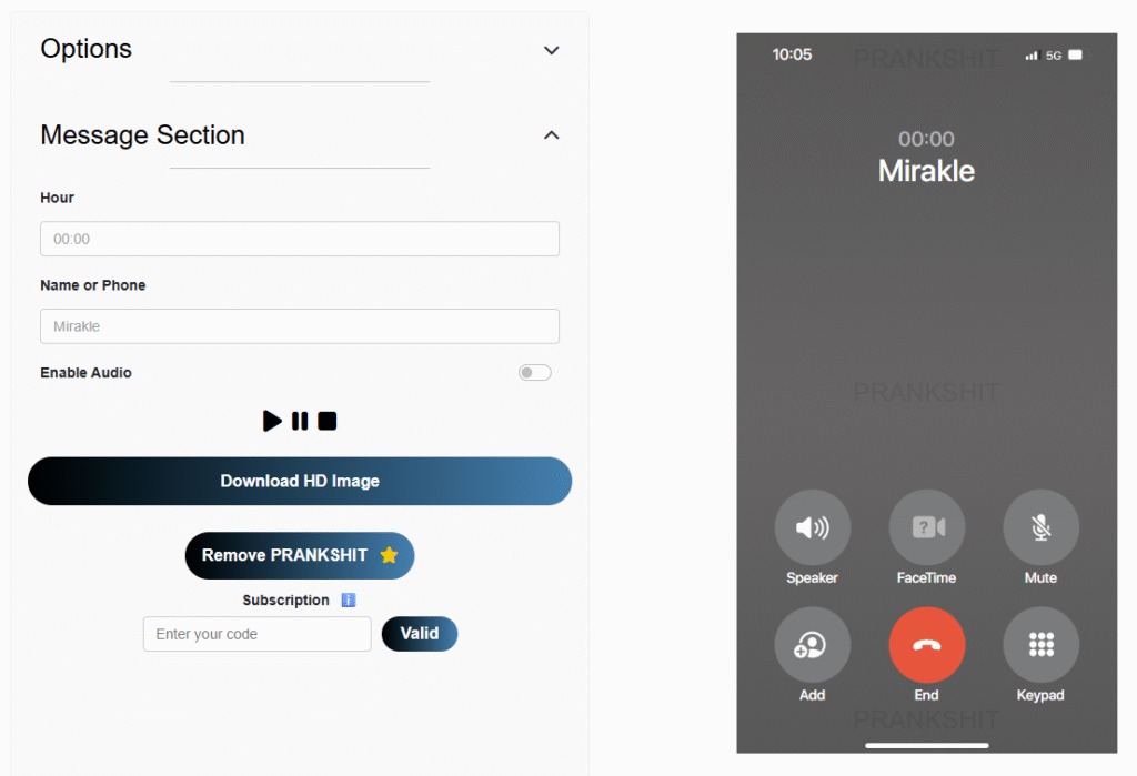 Fake Call Screen