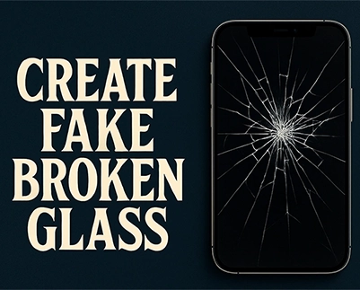Fake broken glass prank screen effect generator viral