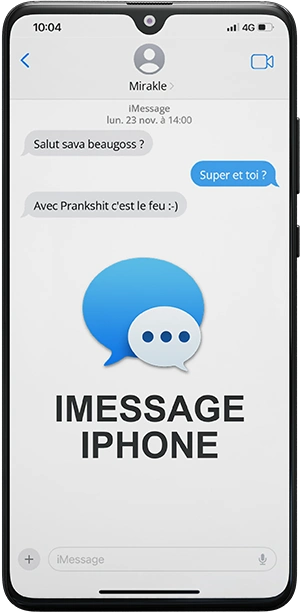 Captura de pantalla falsa de iMessage en iPhone