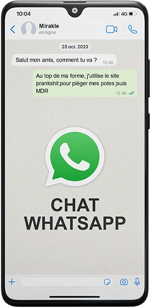 fausse conversation WhatsApp iPhone screenshot fake